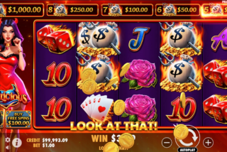Memenangkan dengan 5 simbol uang di slot Devilicious