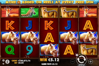 Kombinasi menang 5 dari jenis dengan simbol tinggi