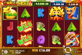 Kemenangan permainan dasar di slot Chilli Heat