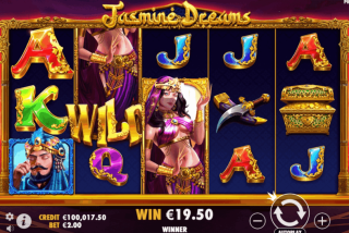 Kemenangan dalam mesin slot Jasmine Dreams