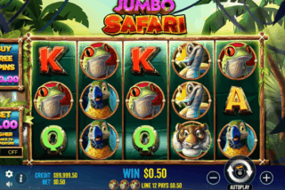 Kemenangan permainan dasar di mesin slot Jumbo Safari