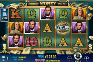 Kemenangan permainan dasar di mesin slot Magic Money Maze