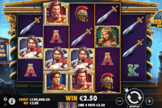 Kemenangan permainan dasar di mesin slot Medusa's Stone