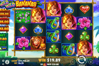 Kemenangan di permainan dasar mesin slot Wild Wild Bananas