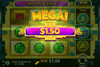 Kemenangan besar dalam permainan slot Aztec Gems