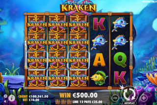 Kemenangan besar dapat terjadi dengan keberuntungan dan simbol tertumpuk