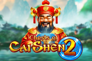 Permainan slot Chests of Cai Shen 2 dengan tema Cai Shen