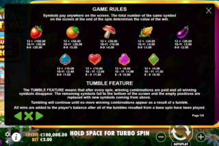 Tabel pembayaran lengkap untuk slot Barn Festival