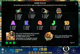 Tabel pembayaran lengkap untuk mesin slot Big Bass Amazon Xtreme