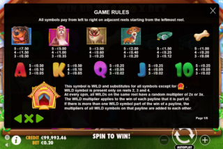 Informasi tabel pembayaran The Dog House