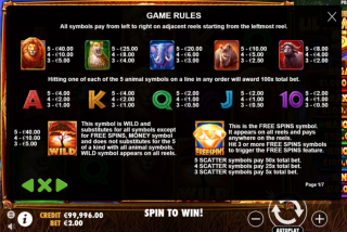 Tabel pembayaran lengkap untuk mesin slot The Ultimate 5