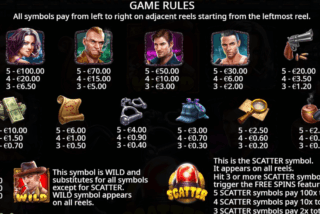 Tabel pembayaran lengkap dari mesin slot The Great Stick Up