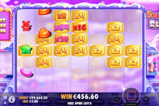 Multipliers yang didapat tetap selama fitur Free Spins