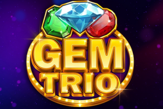 Tampilan visual dari Gem Trio, slot bertema batu permata