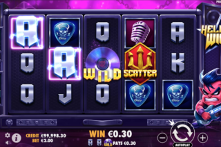 Ilustrasi kemenangan pada slot Hellvis Wild