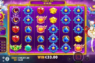 Menambahkan semua multiplier yang dikumpulkan sebelumnya ke kemenangan tumble saat ini