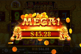 Menangkan mega di mesin slot 5 Lions Reborn