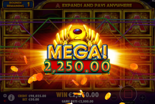 Kemenangan mega dalam slot Ancient Egypt Classic