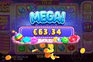 Kemenangan besar dalam mesin slot Candy Blitz Bombs