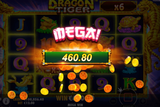 Tampilan kemenangan besar di slot Dragon Tiger