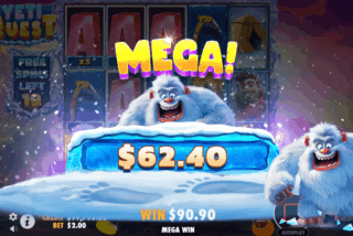 Kemenangan besar di slot Yeti Quest