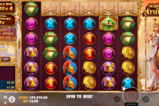 Kemenangan Multiplier di slot Wisdom of Athena