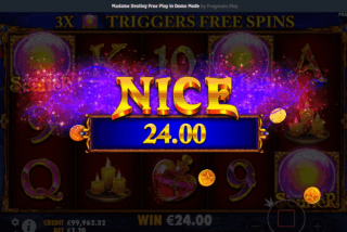 Kemenangan besar di slot Madame Destiny