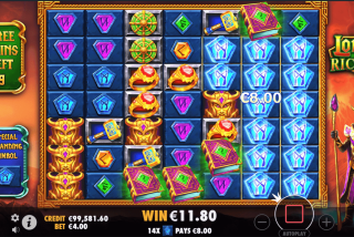 Simbol khusus memperluas yang dipilih secara acak tetap aktif selama putaran Free Spins