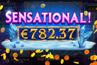 Kemenangan besar di slot Crystal Caverns Megaways