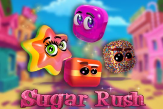 Tampilan permainan slot Sugar Rush (versi lama)