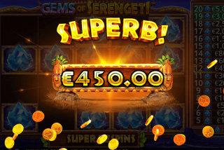 Kemenangan besar dalam slot Gems of Serengeti