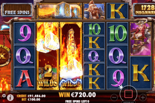 Fitur Hammer mengubah semua simbol di bawahnya menjadi simbol Wild