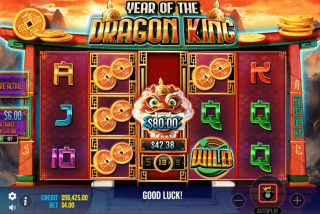 Reel mini merah dengan pengganda awal x5 dalam permainan slot