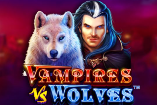 Ilustrasi slot Vampires vs Wolves dengan tema vampir dan serigala