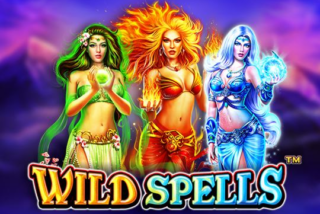 Gameplay slot Wild Spells dengan tema sihir