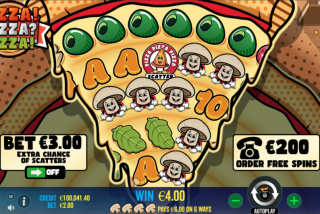 Kemenangan dalam permainan dasar slot Pizza Pizza Pizza