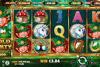 Kemenangan di permainan dasar Gold Party