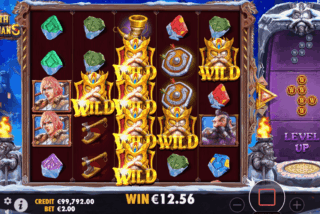 Kemenangan dalam fitur Free Spins di slot North Guardians