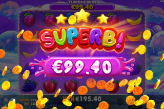 Kemenangan besar di permainan slot Sweet Bonanza